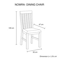 7 Pieces Dining Suite 180cm Medium Size Dining Table & 6X Chairs with Solid Acacia Wooden Base in Oak Colour - ElectronX Plus