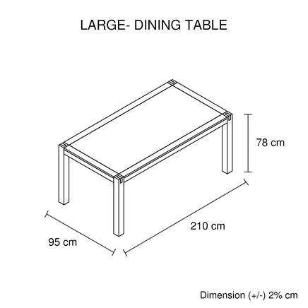 9 Pieces Dining Suite 210cm Large Size Dining Table & 8X Chairs with Solid Acacia Wooden Base in Chocolate Colour - ElectronX Plus