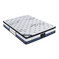 Queen Mattress Latex Pillow Top Pocket Spring Foam Medium Firm Bed - ElectronX Plus