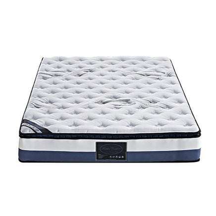 Queen Mattress Latex Pillow Top Pocket Spring Foam Medium Firm Bed - ElectronX Plus