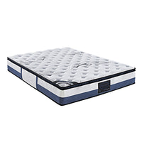 Queen Mattress Latex Pillow Top Pocket Spring Foam Medium Firm Bed - ElectronX Plus