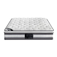 Mattress Euro Top Double Size Pocket Spring Coil with Knitted Fabric Medium Firm 34cm Thick - ElectronX Plus