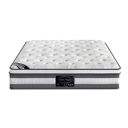 Mattress Euro Top King Size Pocket Spring Coil with Knitted Fabric Medium Firm 34cm Thick - ElectronX Plus