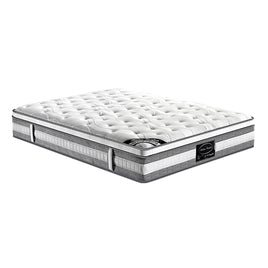 Mattress Euro Top Queen Size Pocket Spring Coil with Knitted Fabric Medium Firm 34cm Thick - ElectronX Plus