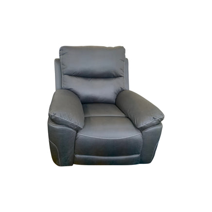 1R Finest Fabric Electric Recliner Feature Multi Positions Ultra Cushioned USB Outlets in Charcoal Colour - ElectronX Plus