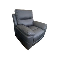 1R Finest Fabric Electric Recliner Feature Multi Positions Ultra Cushioned USB Outlets in Charcoal Colour - ElectronX Plus