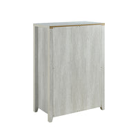 Tallboy with 5 Storage Drawers Natural Wood like MDF in White Ash Colour - ElectronX Plus