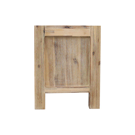 TV Cabinet with 3 Storage Drawers with Shelf Solid Acacia Wooden Frame Entertainment Unit in Oak Colour - ElectronX Plus