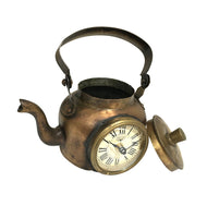 Table Clock - Old Brass Tea Kettle - ElectronX Plus