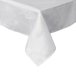 Jacquard Tablecloth Rosa White 135 x 180 cm - ElectronX Plus