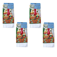 Set of 4 Microfibre Printed Tea Towels All Pieces - ElectronX Plus