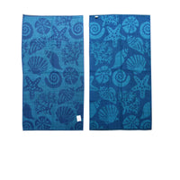 Set of 4 Imperfect Jacquard Terry Beach Towels Star Fish - ElectronX Plus