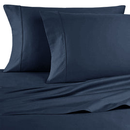 Artex 250TC 100% Cotton Sheet Set Queen Navy - ElectronX Plus