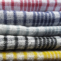 Hotel Living Checkered Set of 5 Cotton Tea Towels - ElectronX Plus