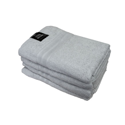 550GSM Set of 4 100% Cotton Terry Bath Towels 70 x 140 cm Silver - ElectronX Plus