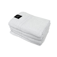 550GSM Set of 4 100% Cotton Terry Bath Towels 70 x 140 cm White - ElectronX Plus