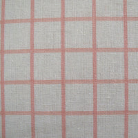 Cotton Grid Checks Oblong Table Cloth Coral 130 x 180cm - ElectronX Plus