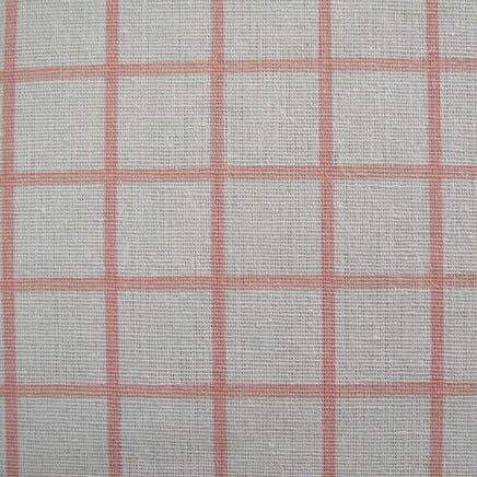 Cotton Grid Checks Oblong Table Cloth Coral 130 x 180cm - ElectronX Plus