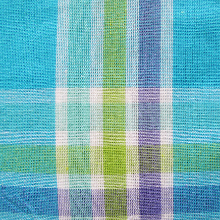 Cotton Plaid Checks Oblong Table Cloth Blue 130 x 180cm - ElectronX Plus