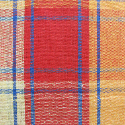 Cotton Plaid Checks Oblong Table Cloth Yellow 130 x 180cm - ElectronX Plus