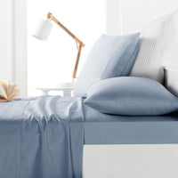 Belmondo 225TC Sheet Set French Blue - King - ElectronX Plus