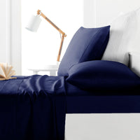 Belmondo 225TC Sheet Set Navy - Double - ElectronX Plus