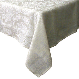 Royale Damask Table Cloth Cream 160 x 230 cm - ElectronX Plus