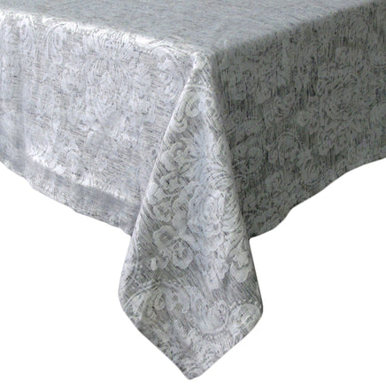 Royale Damask Table Cloth Grey 180 x 360 cm - ElectronX Plus