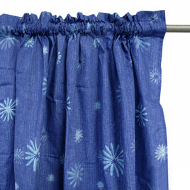 Pair of Polyester Cotton Rod Pocket Pacific Daisy Curtains - ElectronX Plus