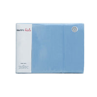 Happy Kids Blue Plain Dyed Microfibre Sheet Set Double - ElectronX Plus