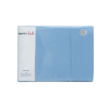 Happy Kids Blue Plain Dyed Microfibre Sheet Set King Single - ElectronX Plus