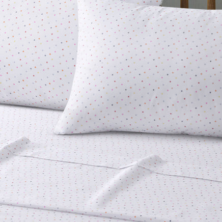 Big Sleep Polka Printed Microfibre Sheet Set Double - ElectronX Plus