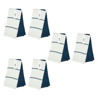 Set of 12 Rosa Navy Cotton Rich Terry Tea Towels - ElectronX Plus