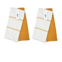 Set of 4 Rosa Cotton Rich Terry Tea Towels 42 x 62cm Mustard - ElectronX Plus