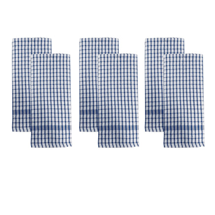 J.Elliot Home Set of 6 Elly Terry Tea Towels Blue - ElectronX Plus