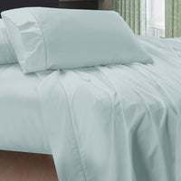 400TC Egyptian Cotton Sheet Set Ice Blue DOUBLE - ElectronX Plus