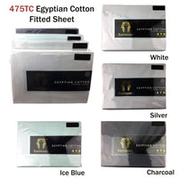 Ramesses 475TC Egyptian Cotton Fitted Sheet Queen Charcoal - ElectronX Plus