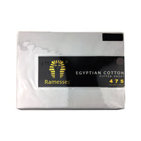 Ramesses 475TC Egyptian Cotton Fitted Sheet King White - ElectronX Plus