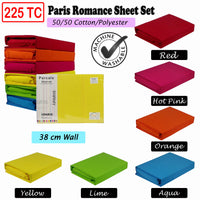 225TC Paris Romance Sheet Set Hot Pink DOUBLE - ElectronX Plus