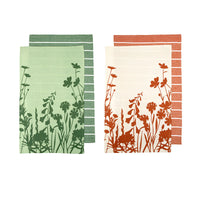 Ladelle Set of 4 Sanctuary Floral Cotton Kitchen Tea Towels 50 x 70 cm Mix - ElectronX Plus