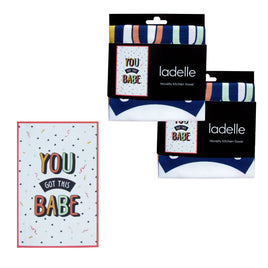 Ladelle Set of 2 Cotton Tea Towels You Got This Babe - ElectronX Plus