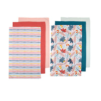 Ladelle Set of 6 Zest Bright Cotton Kitchen Tea Towels 50 x 70 cm Mix - ElectronX Plus