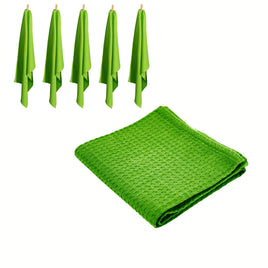 Rans Set of 6 Cotton Waffle Tea Towels 50x70 cm - Lime Green - ElectronX Plus