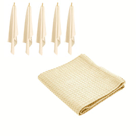 Rans Set of 6 Cotton Waffle Tea Towels 50x70 cm - Natural - ElectronX Plus