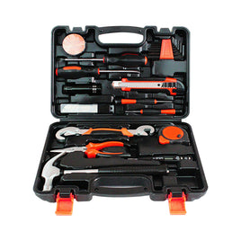 25Pcs Household Hand Tools Set Kit Box with Hard Storage Case Home Supplies - ElectronX Plus