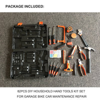 82 Pcs Household Hand Tools Set Hand Tool Kit for Home Office Car Repair Tools - ElectronX Plus