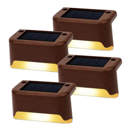 4 Pack SolarPower Deck Lights Outdoor Step Lights Waterproof LED lights - ElectronX Plus