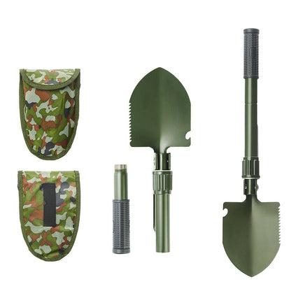 Survival Spade Camping Compass Mini Folding Shovel comes with carrying pouch - ElectronX Plus