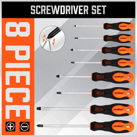 HORUSDY 8Pc Magnetic Screwdriver Set Non-slip Handle Phillips Slotted Tool New - ElectronX Plus