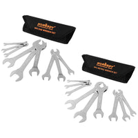 HORUSDY Super Thin 18Pc Wrench Set Open End Spanner 3mm CRV Metric & SAE w Pouch - ElectronX Plus